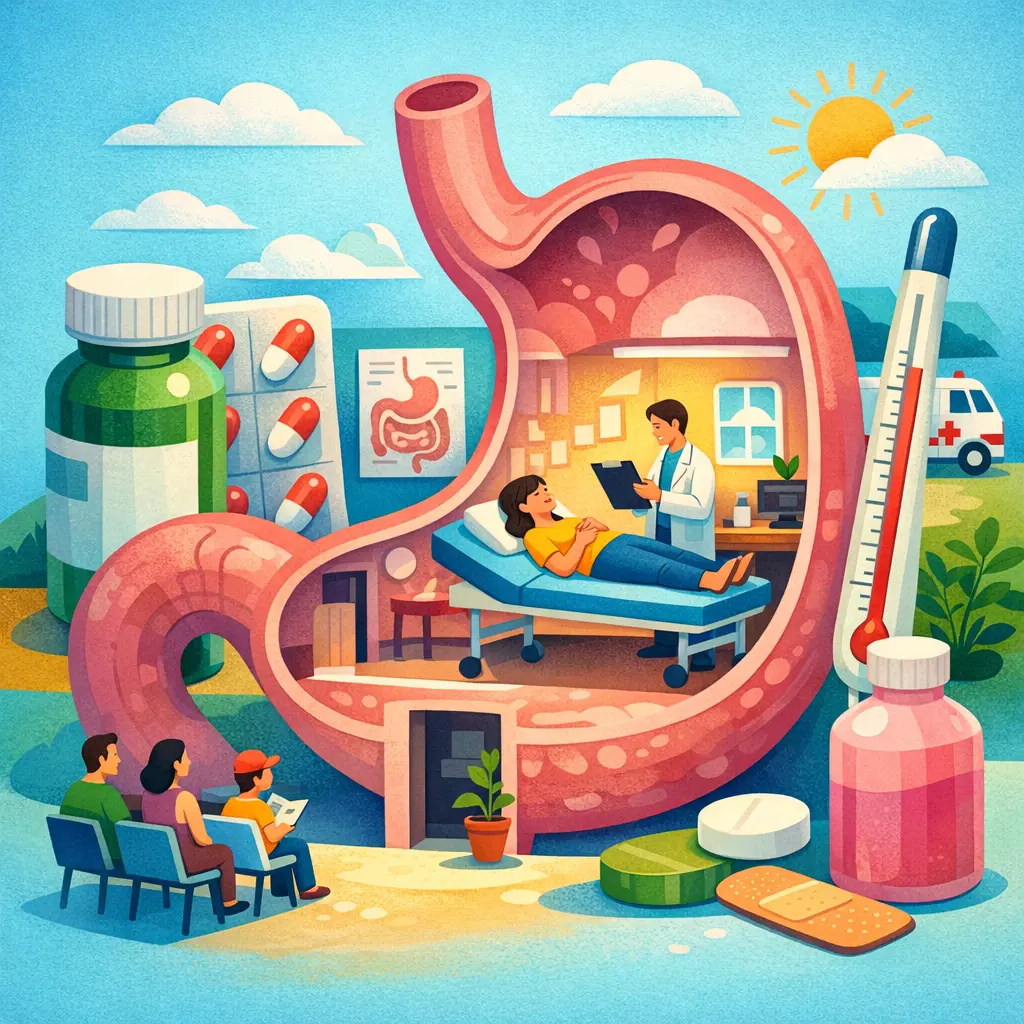 Clinic visit for stomach pain - Beginner English Learning Podcast - LexiTalk