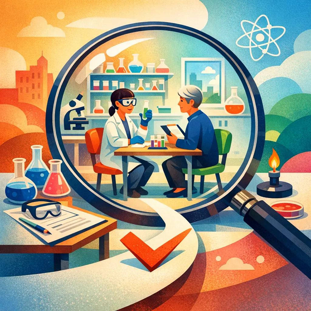 Job Interview: Lab Technician Reenactment - Advanced English Learning Podcast - LexiTalk