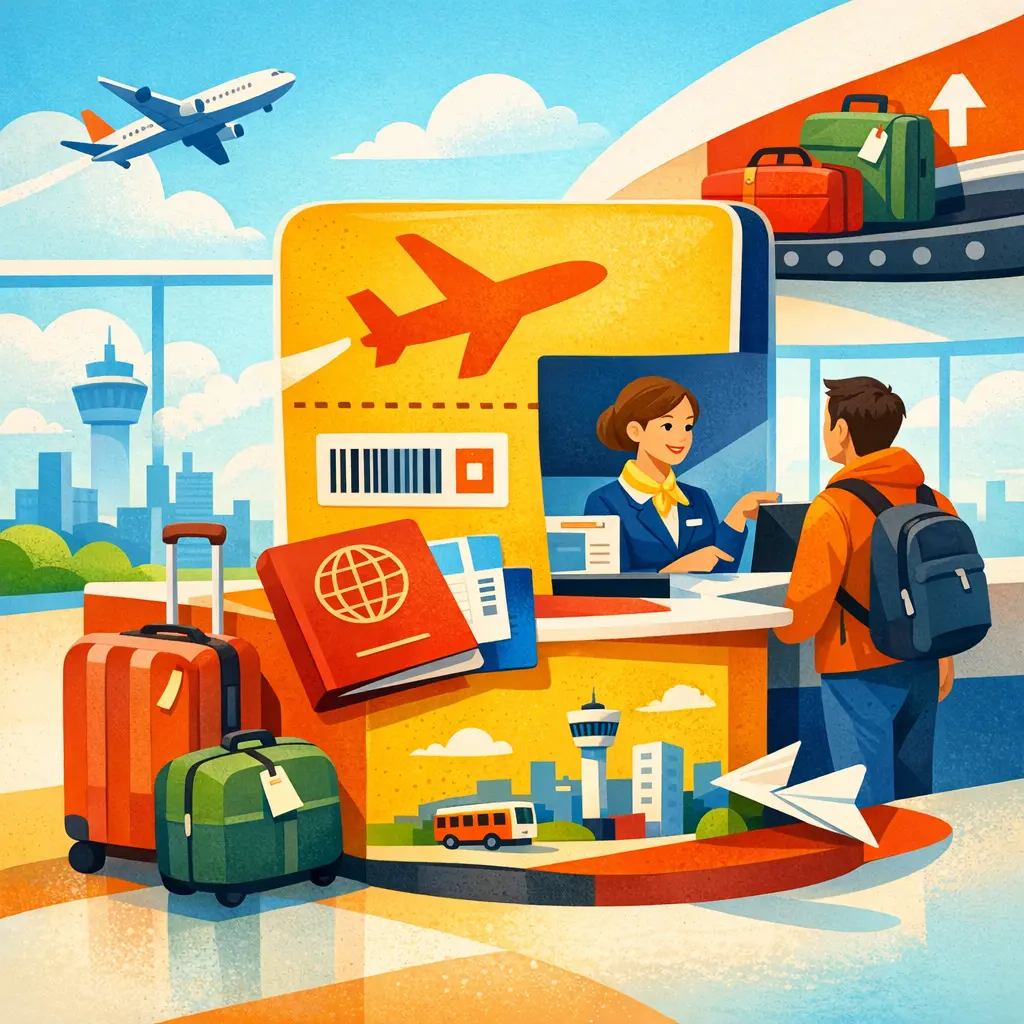 Check-in at City Airport - Advanced English Learning Podcast - LexiTalk
