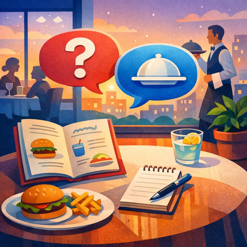 Order at Restaurant - Beginner English Learning Podcast - LexiTalk